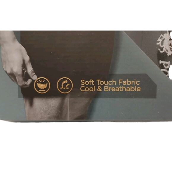 3 Pc Beverly Hills Polo Club Boxer Briefs Sz M Black Gray Cotton Stretch Luxury - Picture 5 of 8